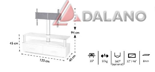 تصویر  میز LCD و LED اکیا Ekia مدل AH-407