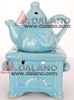 تصویر  اسانس سوز قوری دار فیروزه ای Turquoise Teapot