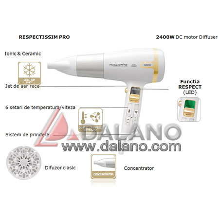 تصویر  سشوار رسپکتیس رونتا Rowenta مدل CV 7420