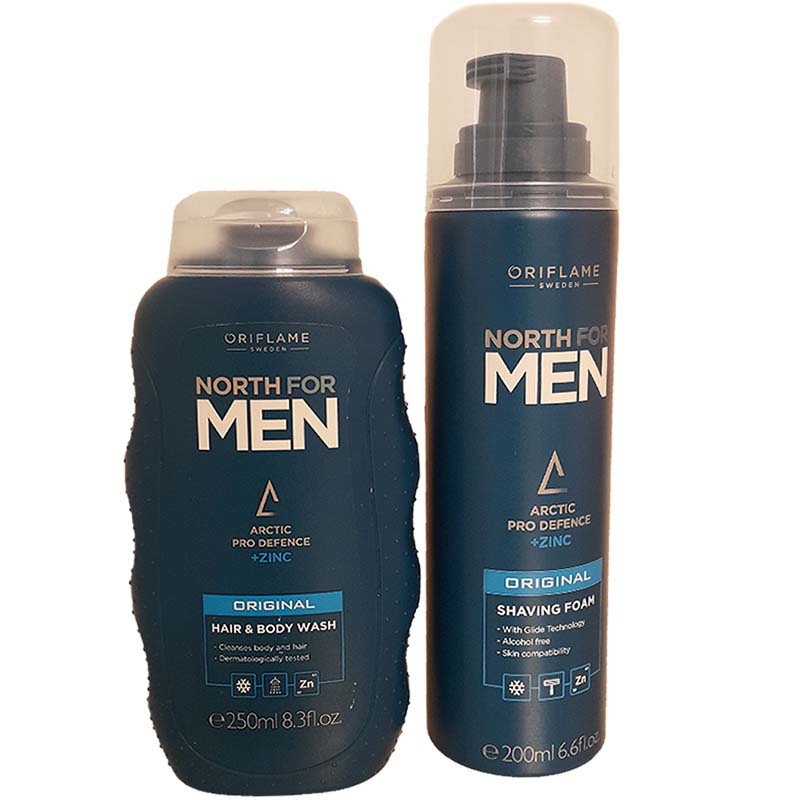 ست مردانه شامپو بدن و سر +فوم اصلاح NORT FOR MEN4