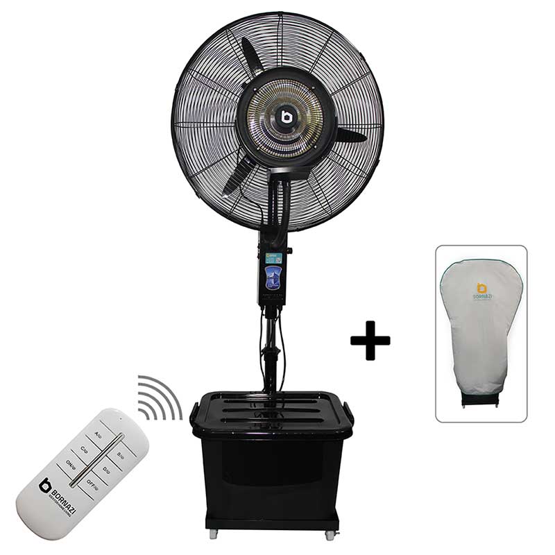پنکه مه پاش قوی ایستاده بزرگ ریموت کنترل دار  برنازی مدل BM-S75