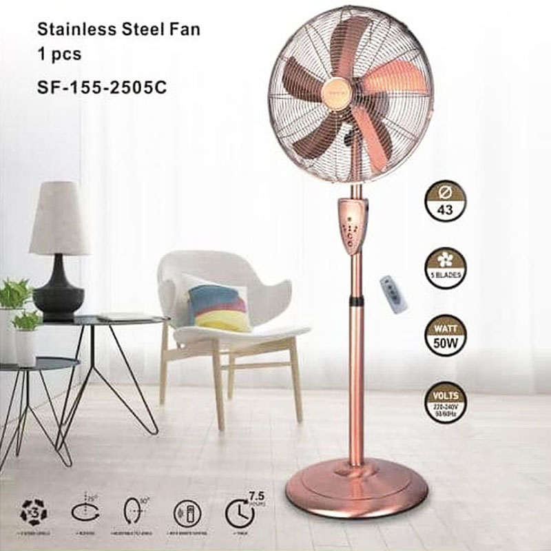 پنکه ایستاده فلزی عرشیا مدل SF-155-2505