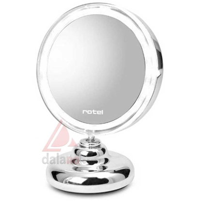 آینه آرایشی روتل با چراغ LED و بزرگنمایی ۵ برابر