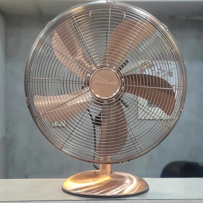 پنکه رومیزی فلزی Arshia SF-155-2507 مناسب میز کار و خانه