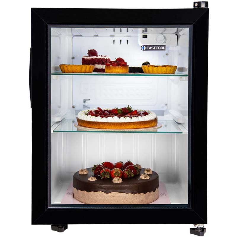 یخچال شوکیس در شیشه ای ۳ فوت TM-4164-HS رنگ مشکی