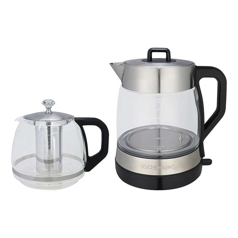 چای ساز شیشه‌ای گوسونیک GST-783 با قوری ۱.۲ لیتری