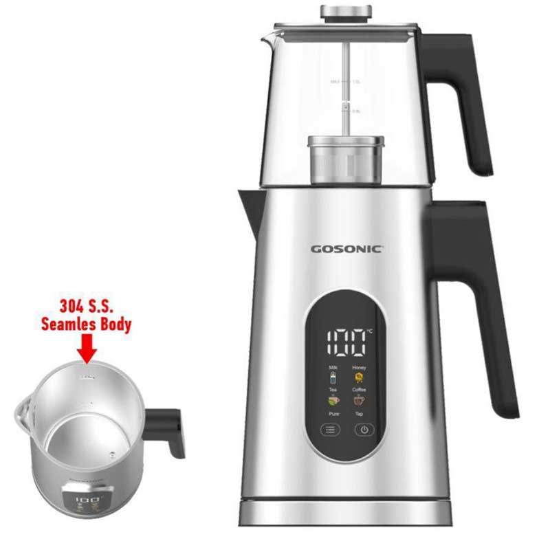 چای‌ ساز روهم گوسونیک GST-782 با کتری استیل دو جداره