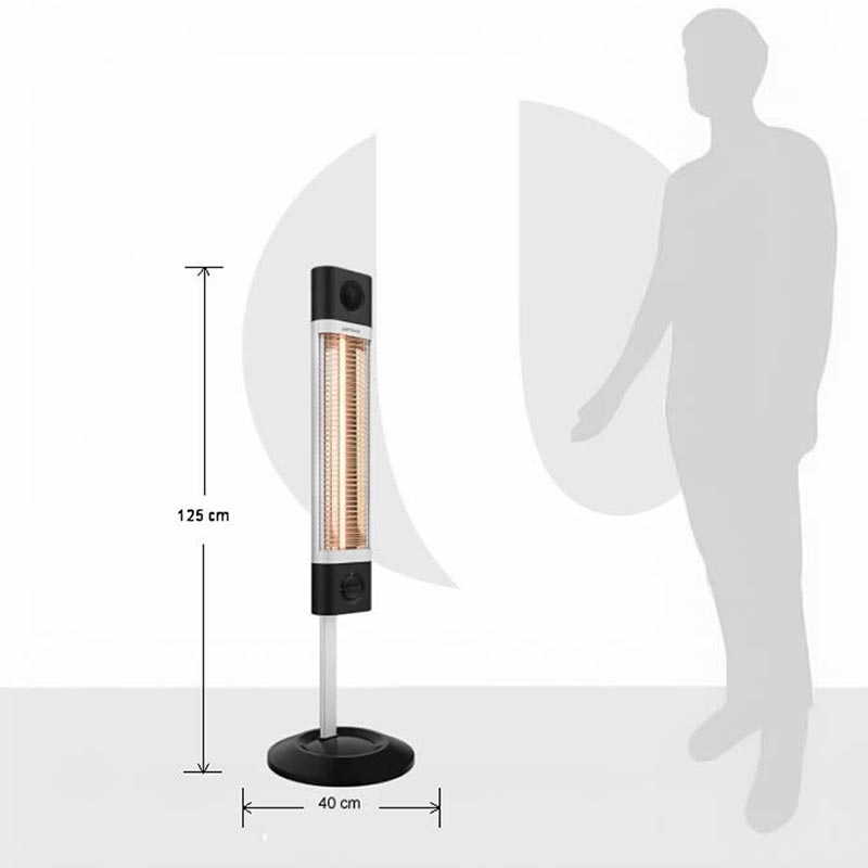 هیتر برقی تابشی 2500 وات لوترا با پایه تنظیم ارتفاع
