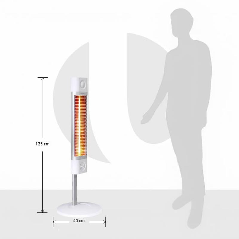 بخاری برقی تابشی المنت کربن لوترا مدل CH2500XE با پایه قابل تنطیم