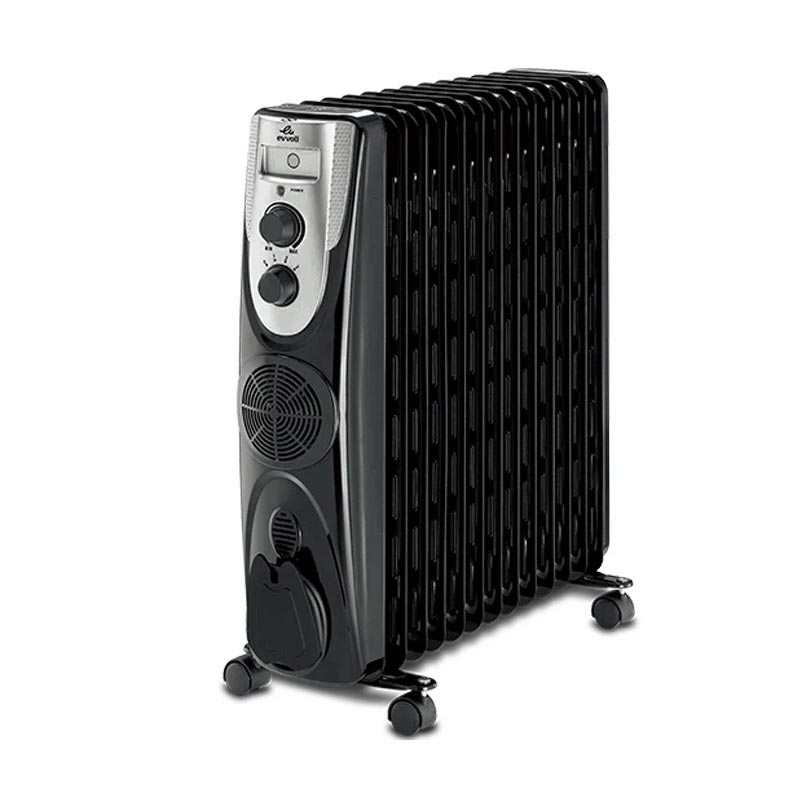 شوفاژ برقی ۱۵ پره EVOH–15FB رنگ مشکی