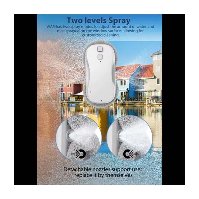 اسپری دو مرحله ای در ربات شیشه شوی ویتور مدل W-84